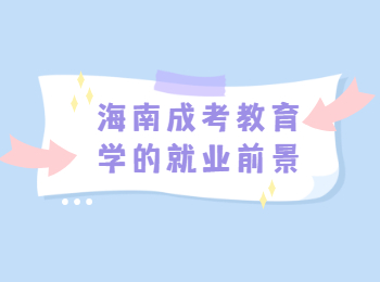 海南成考教育學的就業前景