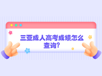 三亞成人高考成績(jī)?cè)趺床樵?xún)?