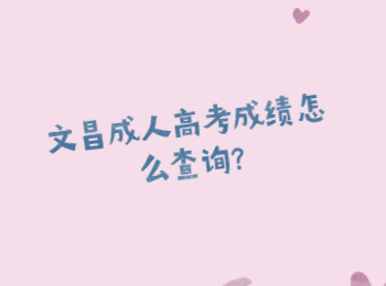 文昌成人高考成績怎么查詢?