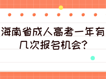 海南省成人高考一年有幾次報(bào)名機(jī)會(huì)