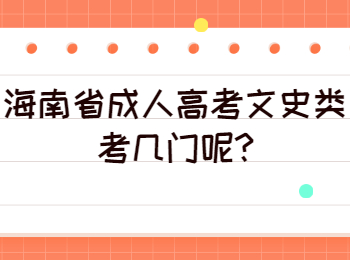 海南省成人高考文史類考幾門呢