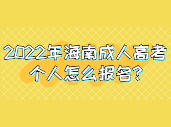 海南成人高考個人怎么報名