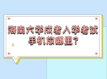 海南大學成考入學考試手機放哪里