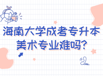 海南大學成考專升本美術專業難嗎