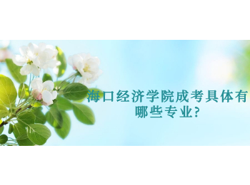 海口經濟學院成考具體有哪些專業?