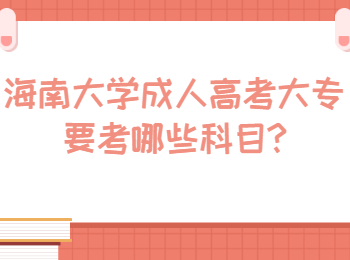 海南大學成人高考大專要考哪些科目