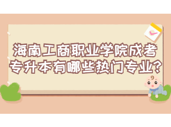 海南工商職業學院成考專升本有哪些熱門專業