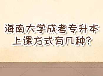 海南大學成考專升本上課方式有幾種