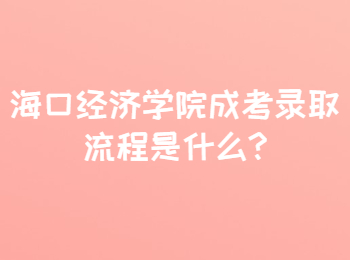 海口經(jīng)濟(jì)學(xué)院成考錄取流程是什么