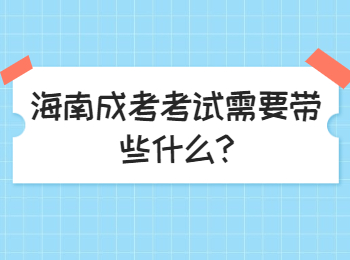 海南成考考試需要帶些什么